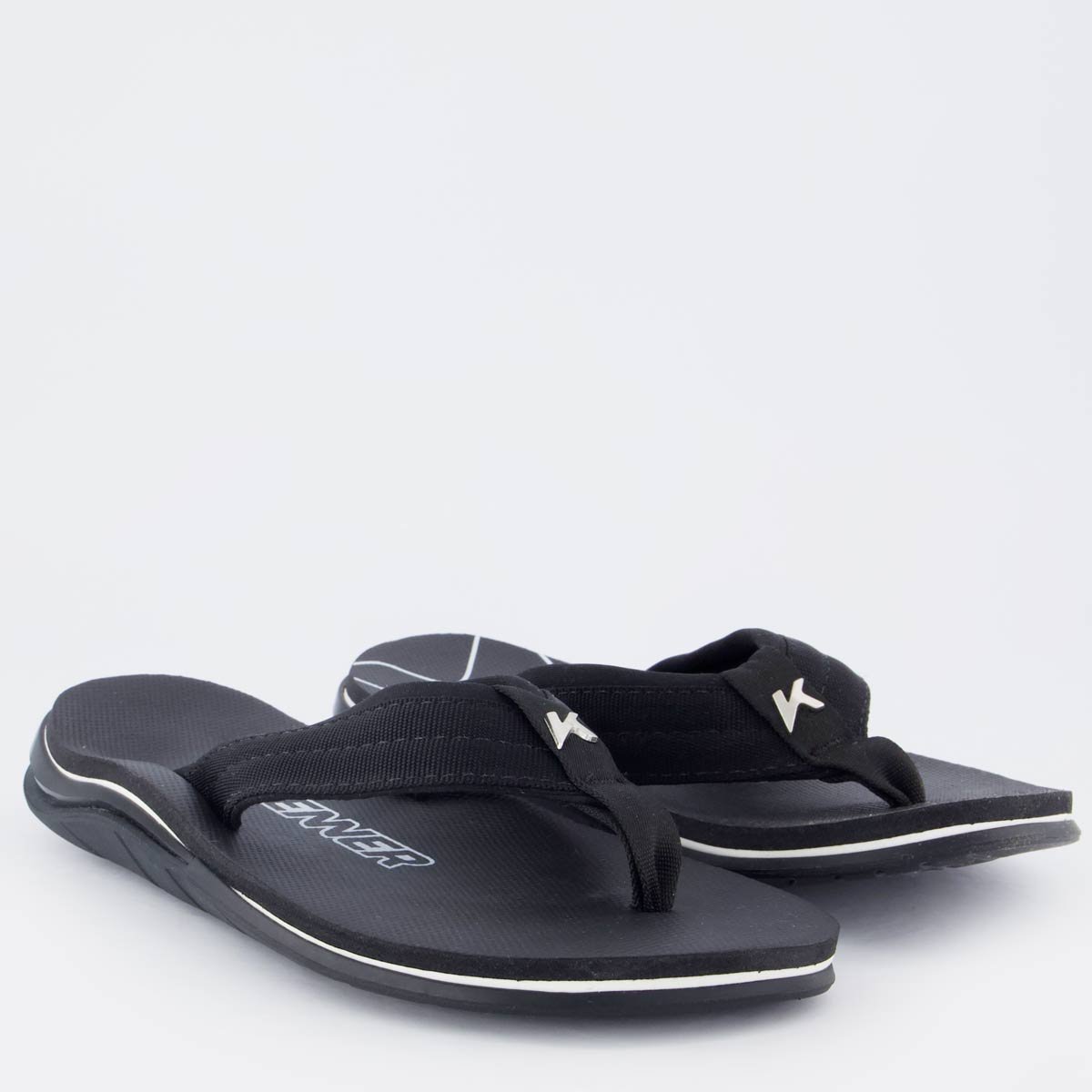 Chinelo Kenner X-Gel Confort Preto e Branco Preto 3