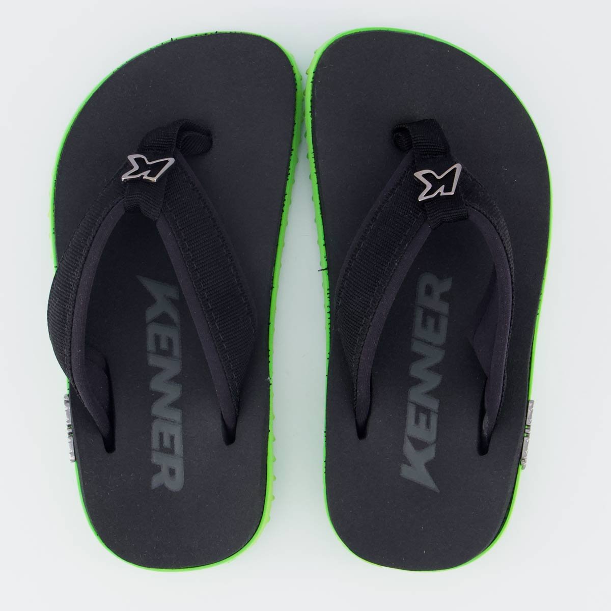 Chinelo Kenner Kivah Cushy Juvenil Preto e Verde