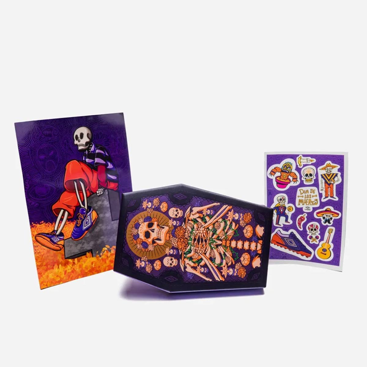 Chuteira Umbro Ultimate JR Día de Los Muertos Futsal Juvenil Roxa Roxo 11