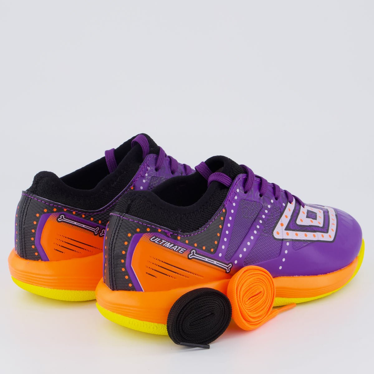 Chuteira Umbro Ultimate JR Día de Los Muertos Futsal Juvenil Roxa Roxo 4