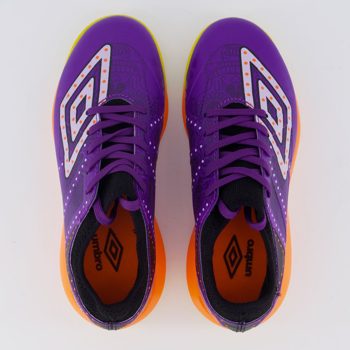 Chuteira Umbro Ultimate JR Día de Los Muertos Futsal Juvenil Roxa Roxo 5