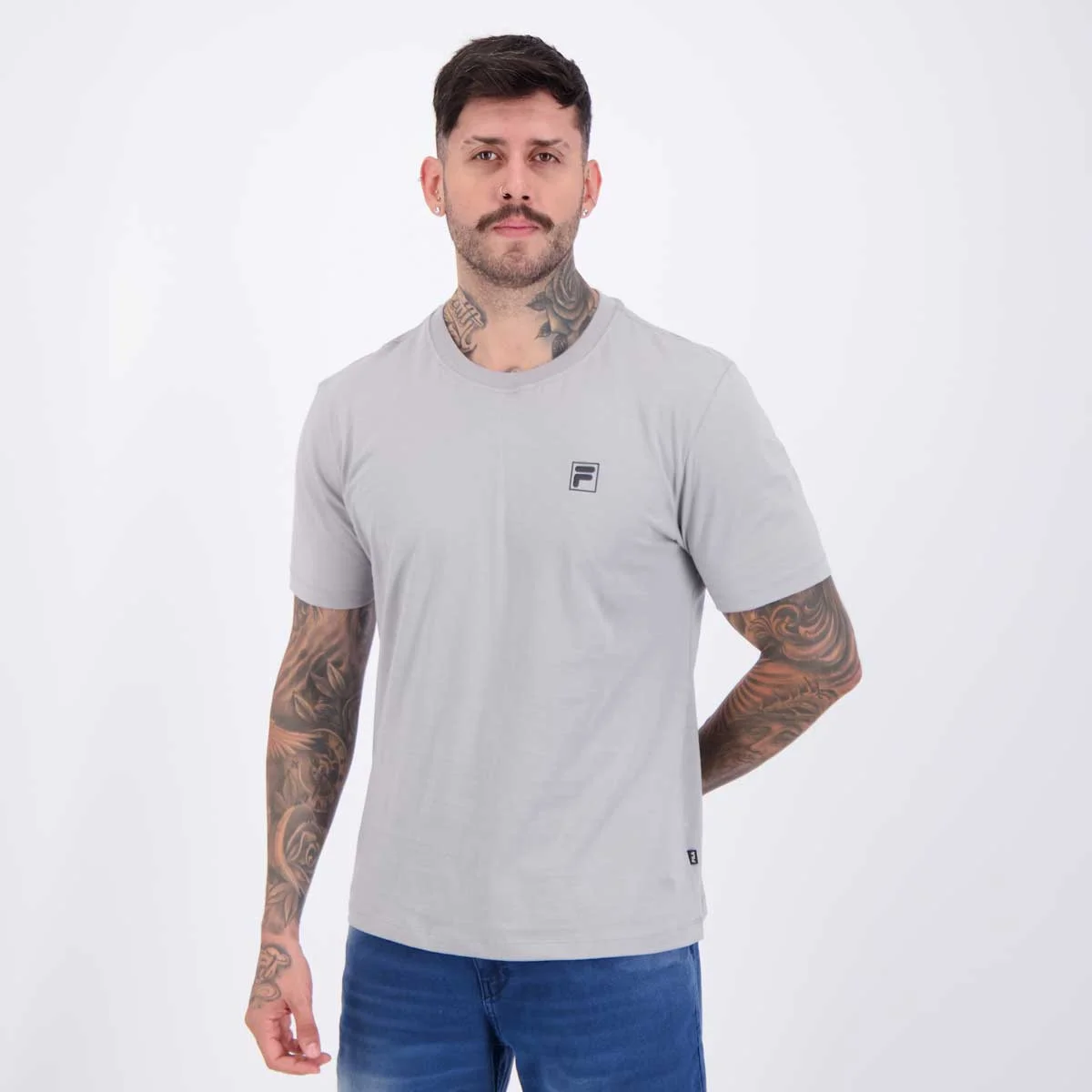 Camiseta Fila Comfort Classic Cinza Cinza 3