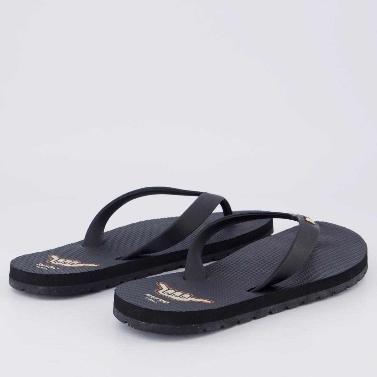 Chinelo Hang Loose HLDM0017 Preto Preto 4
