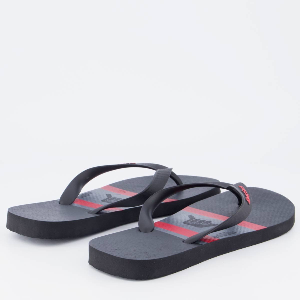 Chinelo Hang Loose HLFM0028 Preto e Vermelho Preto 4