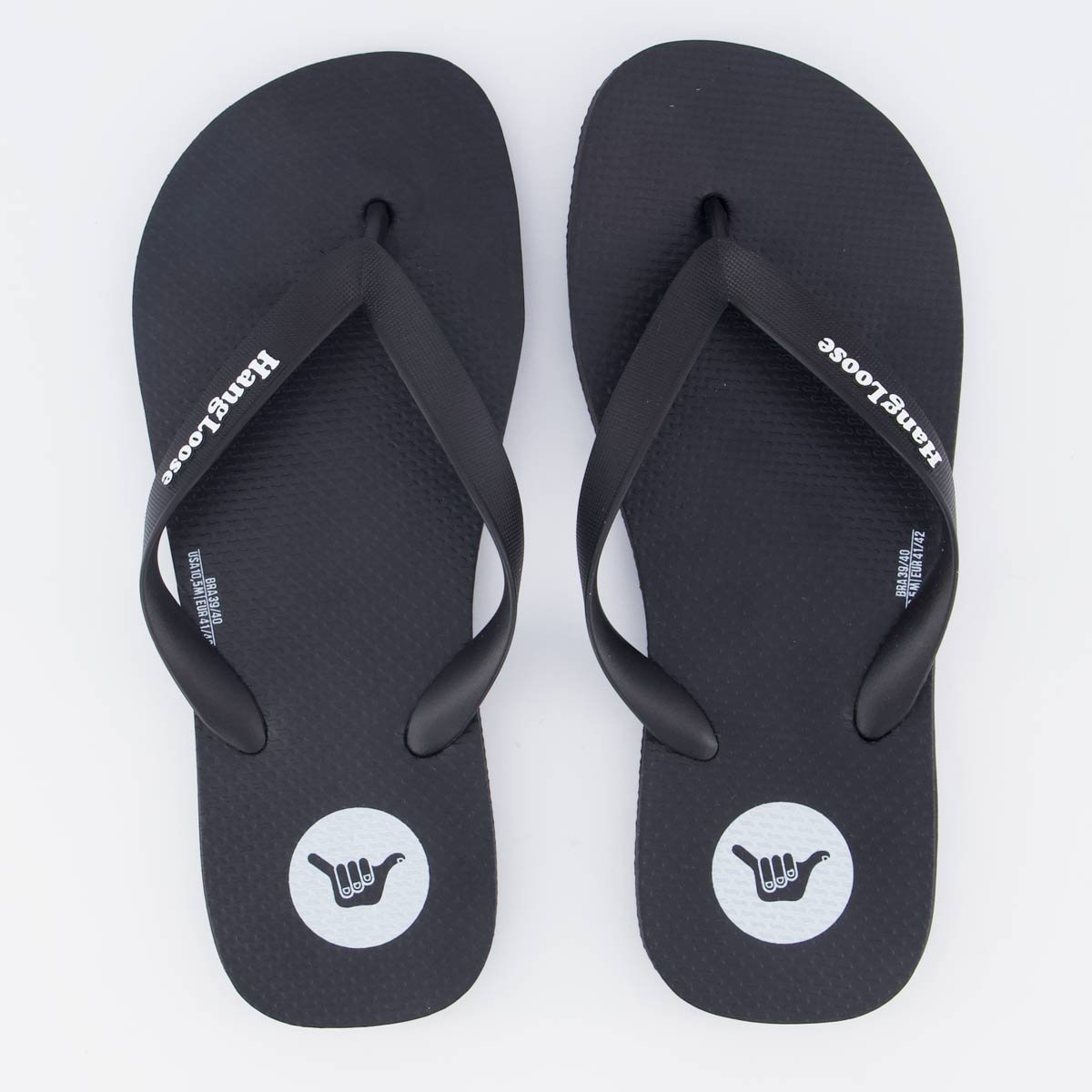 Chinelo Hang Loose HLFM0026 Preto e Branco