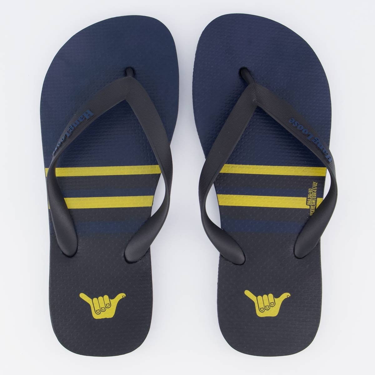 Chinelo Hang Loose HLFM0027 Preto e Marinho