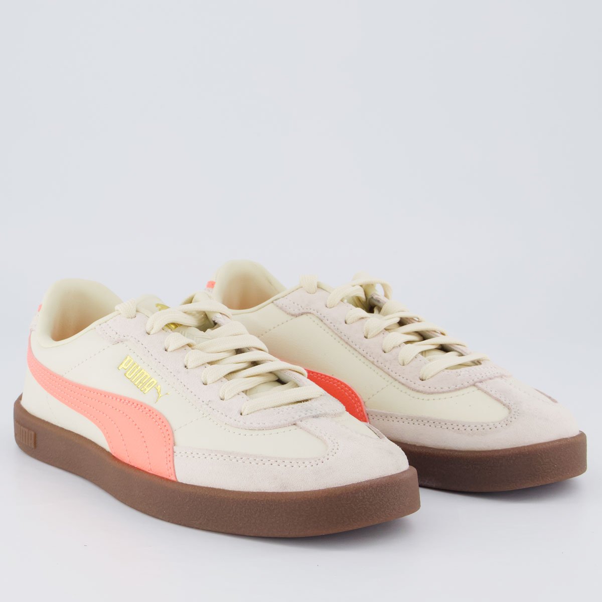 Tênis Puma Club Era II Feminino Bege e Rosa Bege 2