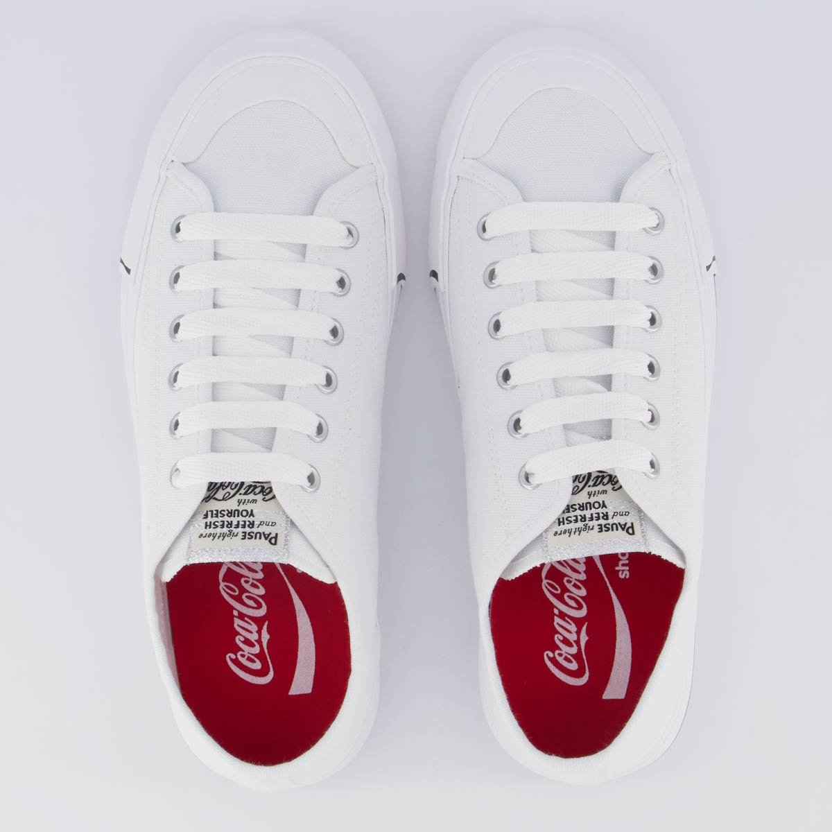 Tênis Coca Cola Horizon Canvas Feminino Branco Branco 4