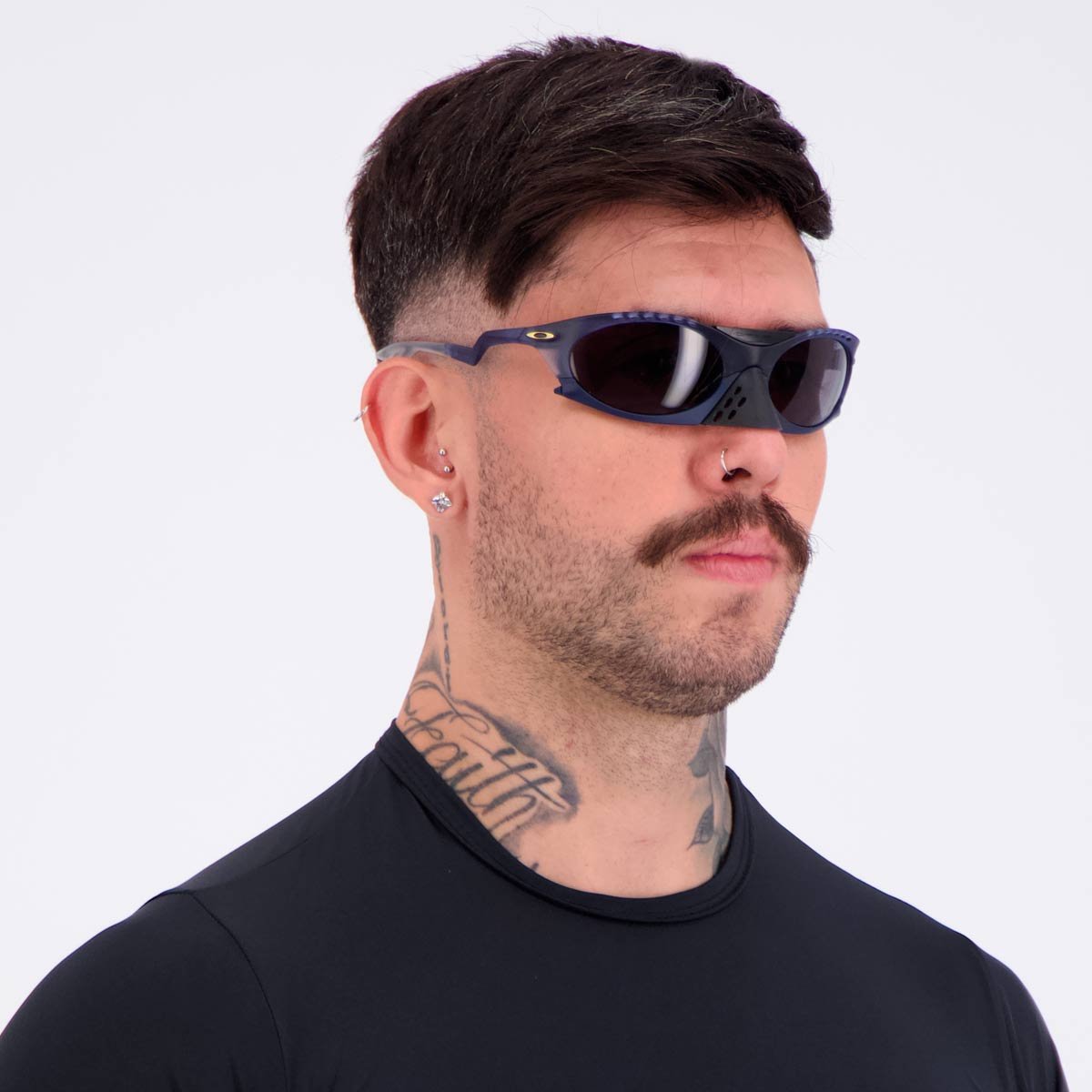 Óculos de Sol Oakley Plantaris Preto e Azul Azul 5