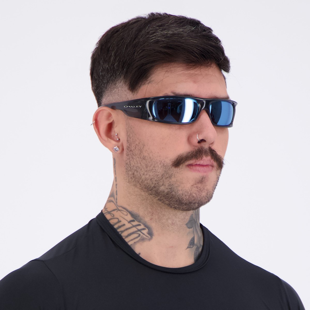 Óculos de Sol Oakley Highland Preto e Azul Azul 5