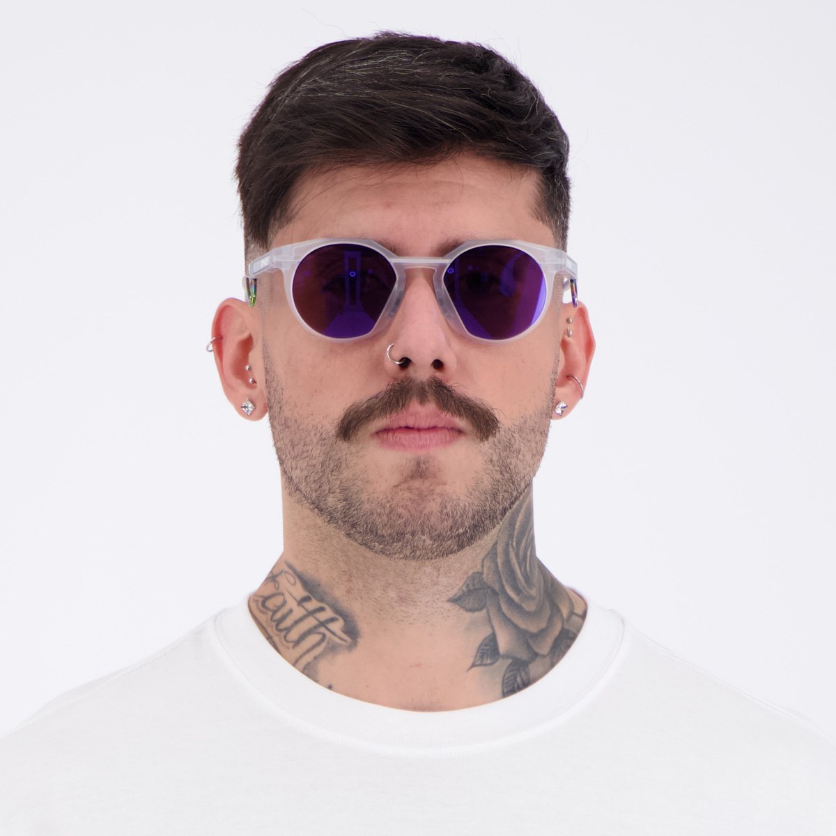 Óculos de Sol Oakley HSTN Metal Cinza e Roxo Cinza 4