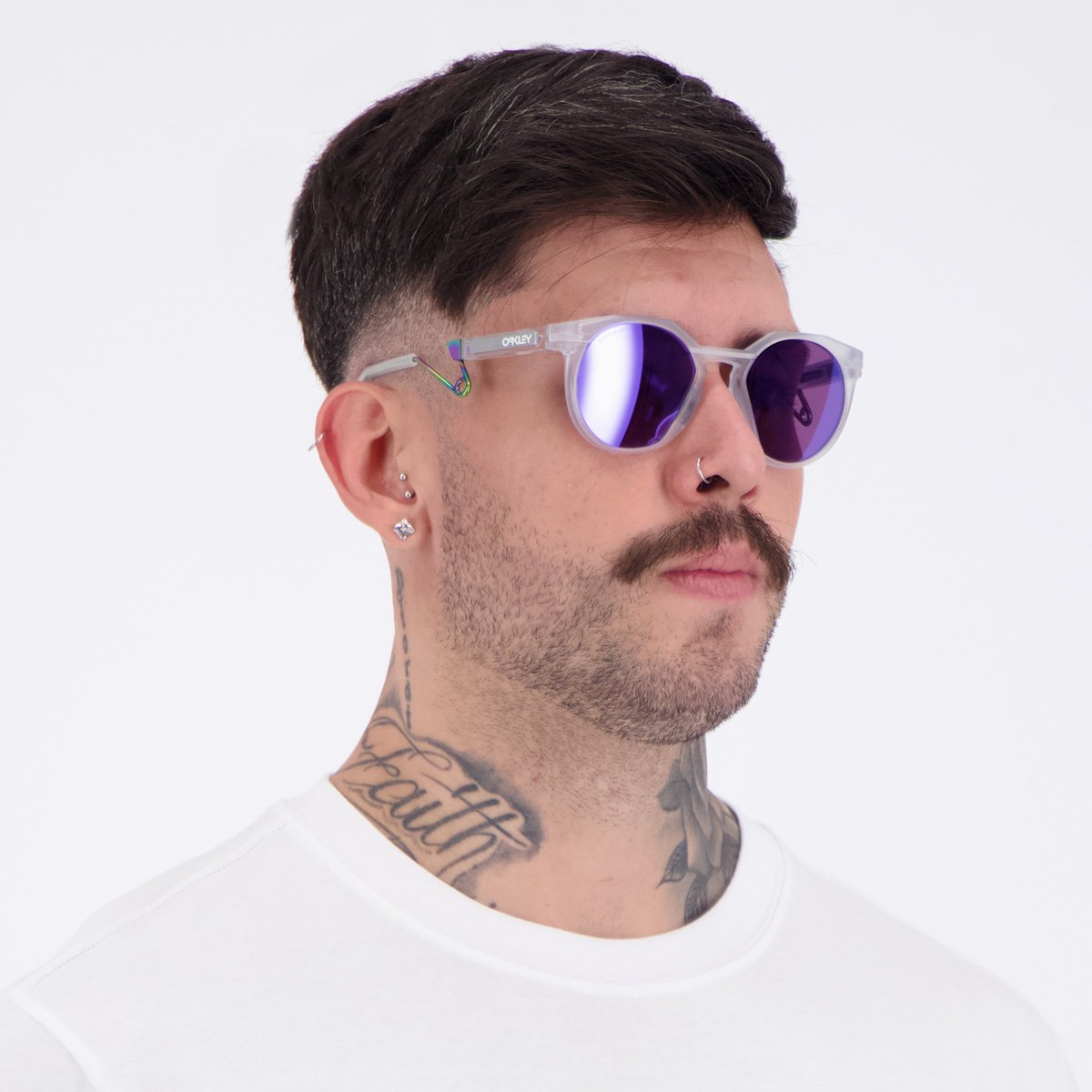 Óculos de Sol Oakley HSTN Metal Cinza e Roxo Cinza 5