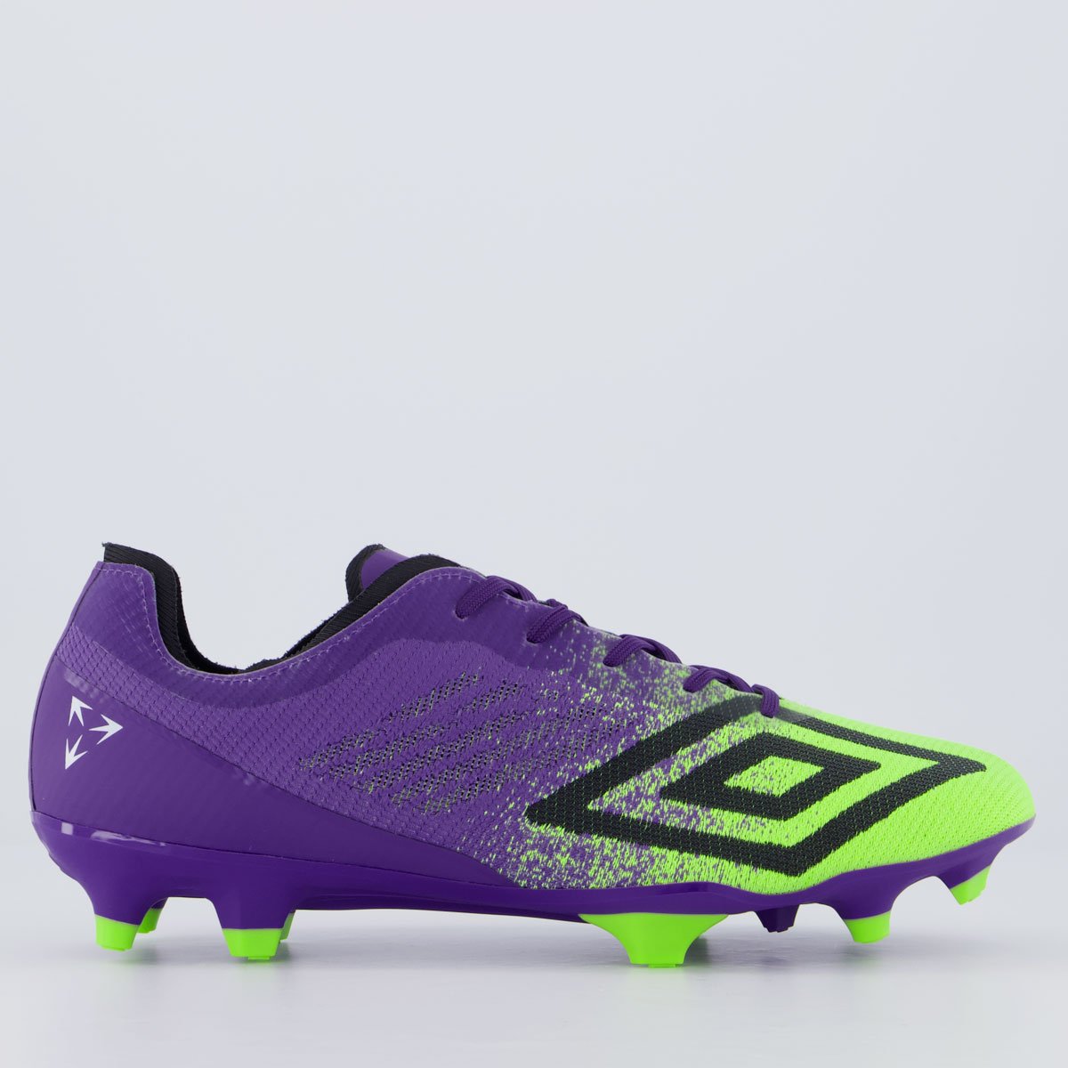 Chuteira Umbro Velocita Décimo Premier Campo Roxo e Verde