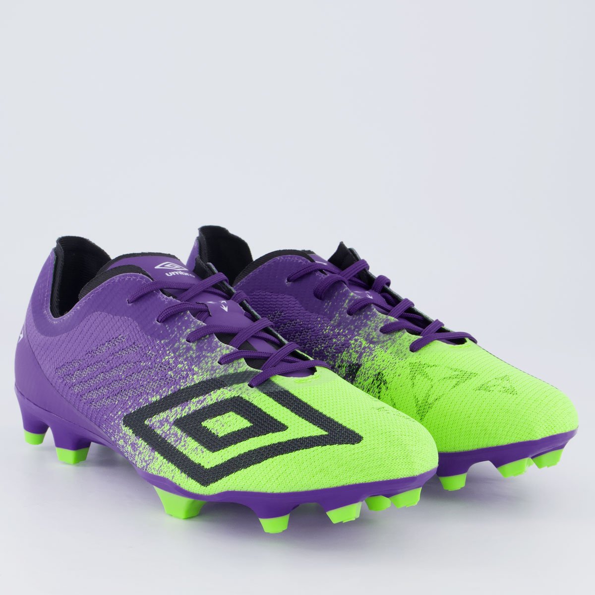 Chuteira Umbro Velocita Décimo Premier Campo Roxo e Verde Roxo 2