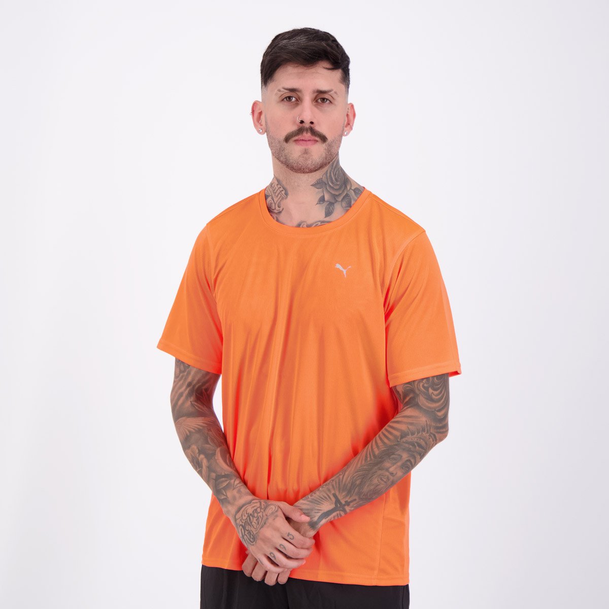 Camiseta Puma Performance SS Coral Laranja 3
