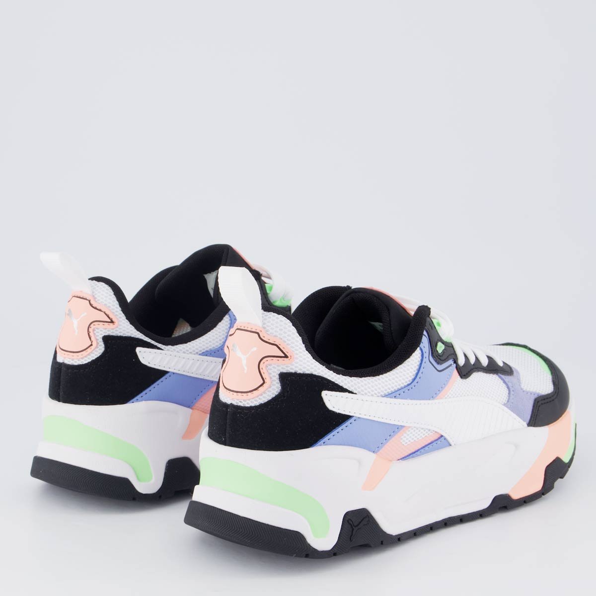 Tenis Puma Trinty Preto e Azul Feminino Branco 3