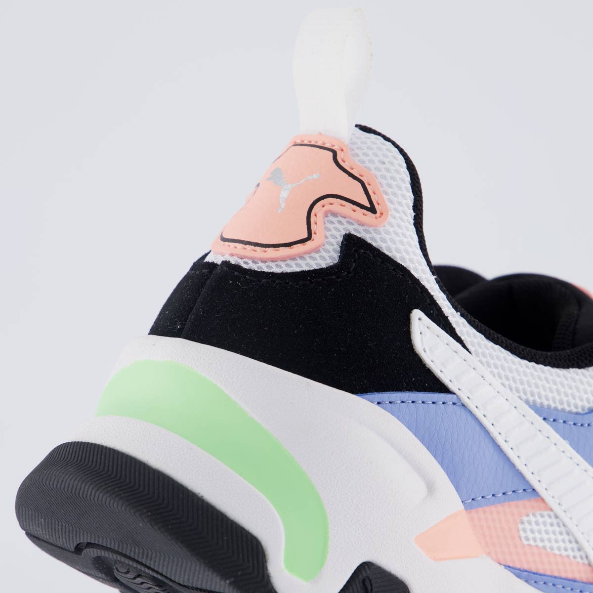 Tenis Puma Trinty Preto e Azul Feminino Branco 6