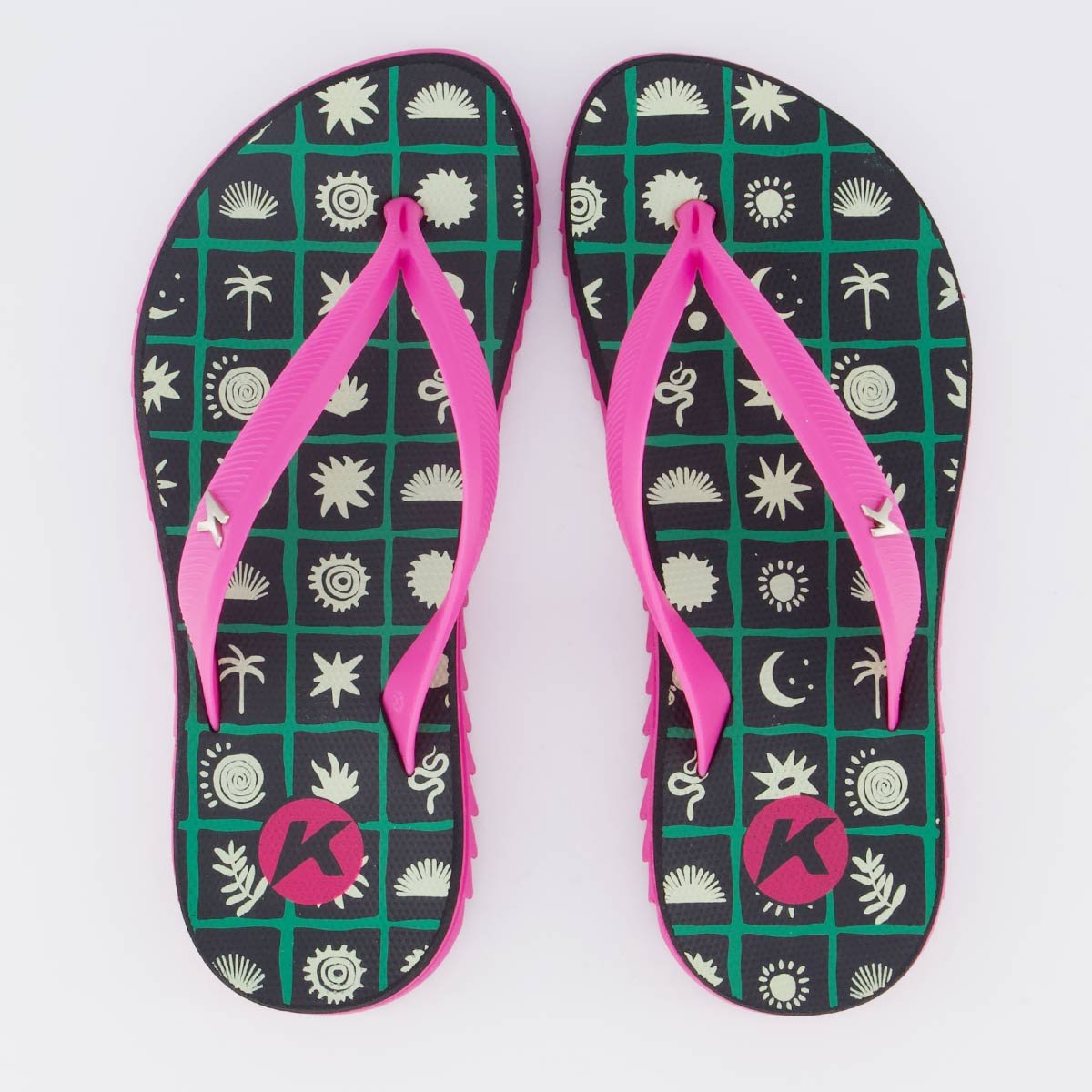 Chinelo Kenner Ibiza Sand Feminino Preto e Rosa