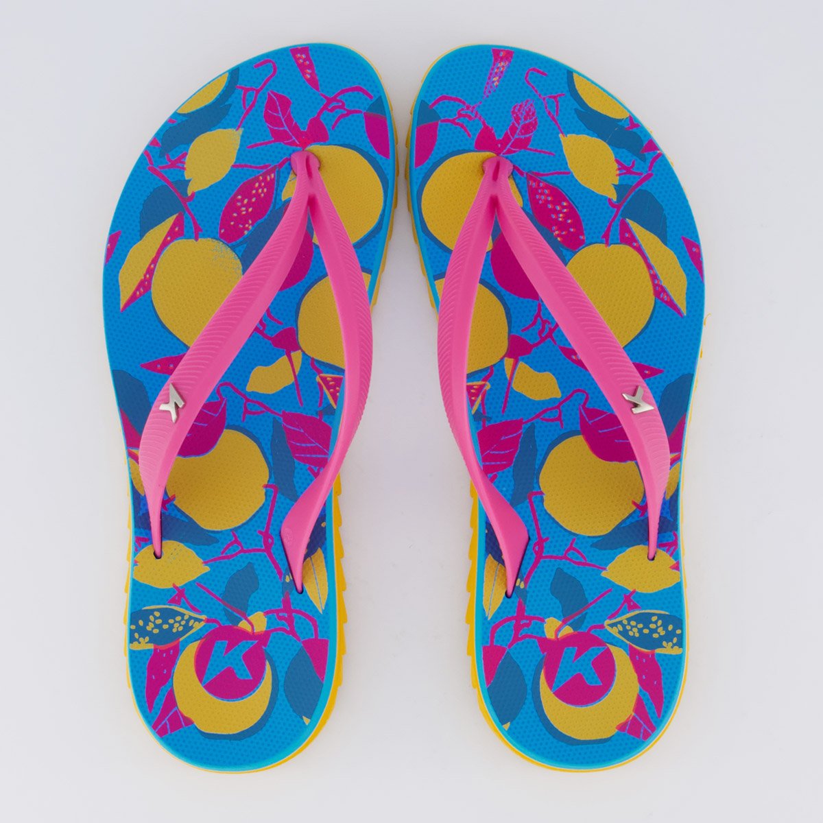 Chinelo Kenner Ibiza Laranjas Feminino Azul