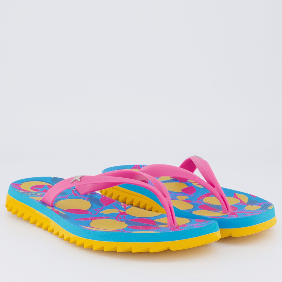 Chinelo Kenner Ibiza Laranjas Feminino Azul Rosa 3