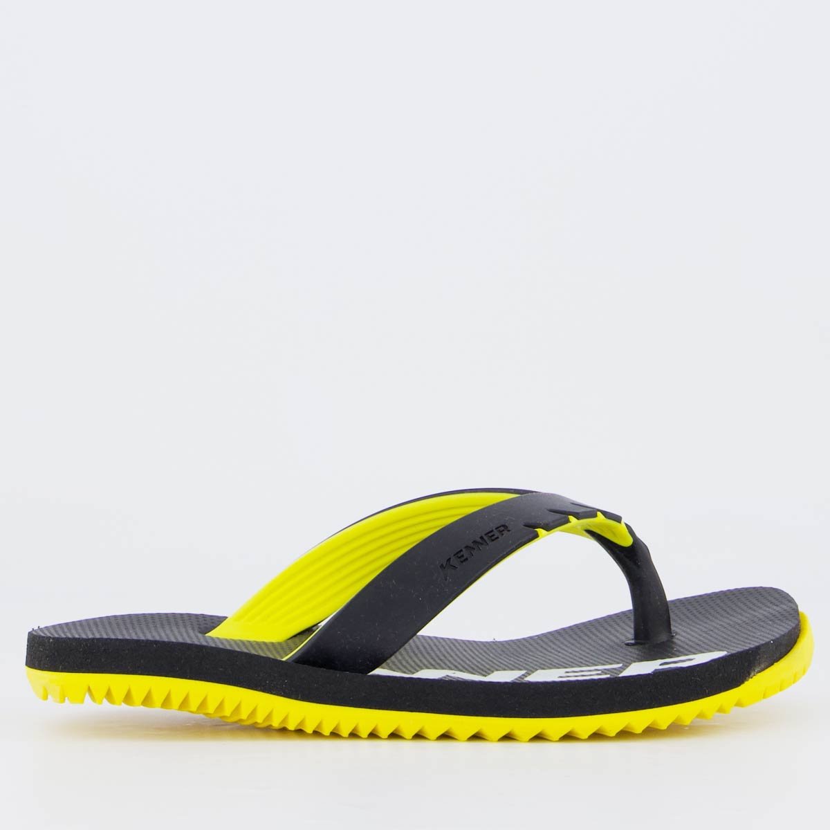 Chinelo Kenner RED Juvenil Preto e Amarelo Preto 2
