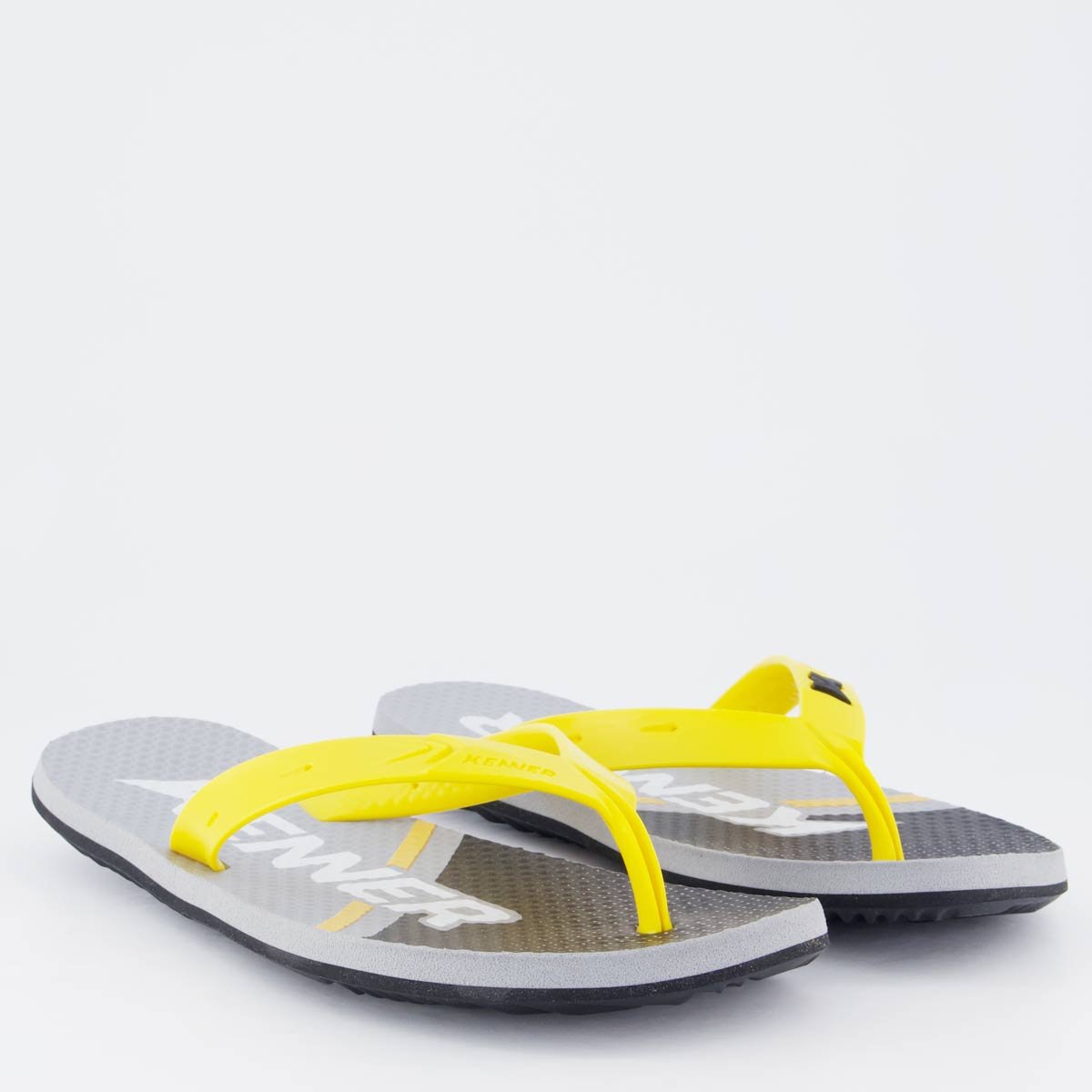 Chinelo Kenner Summer Line Cinza e Amarelo Amarelo 3