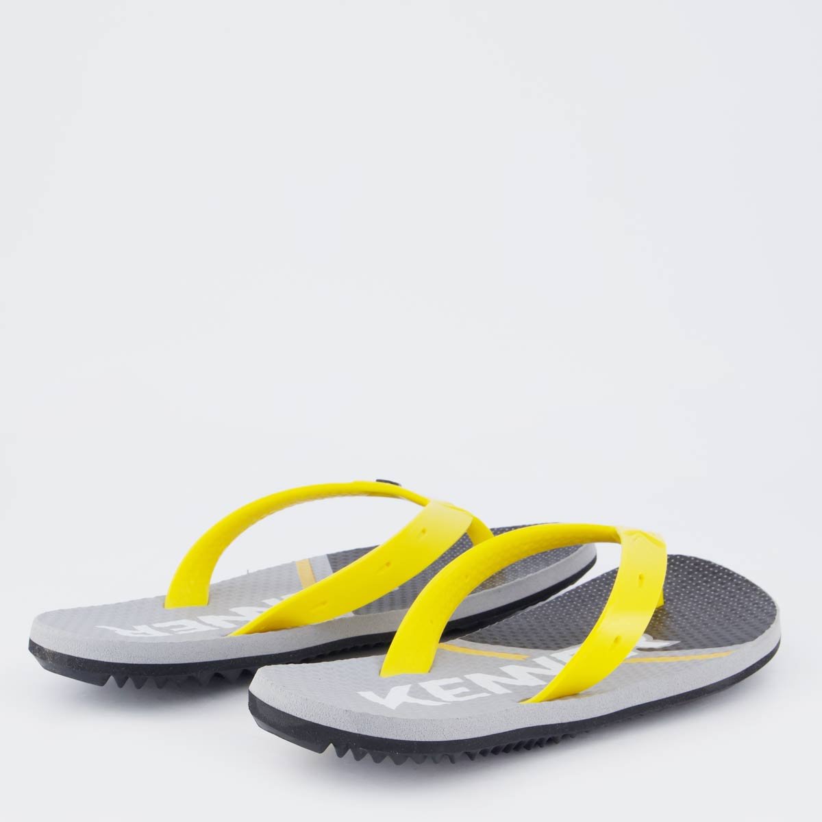 Chinelo Kenner Summer Line Cinza e Amarelo Amarelo 4