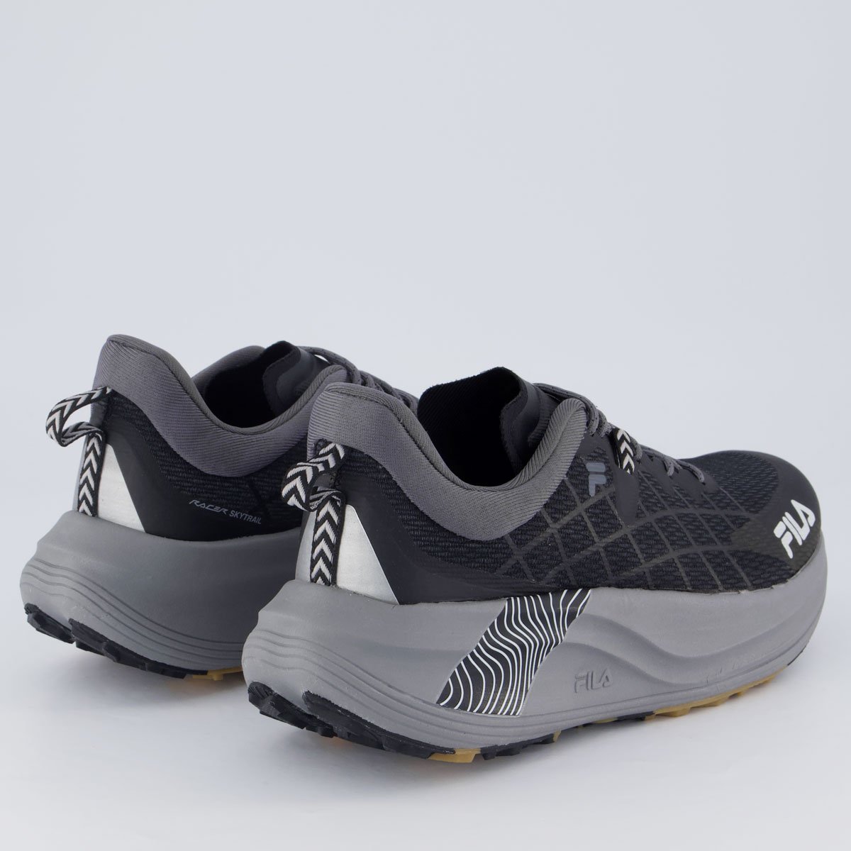 Tênis Fila Racer Skytrail Feminino Preto e Cinza Preto 3
