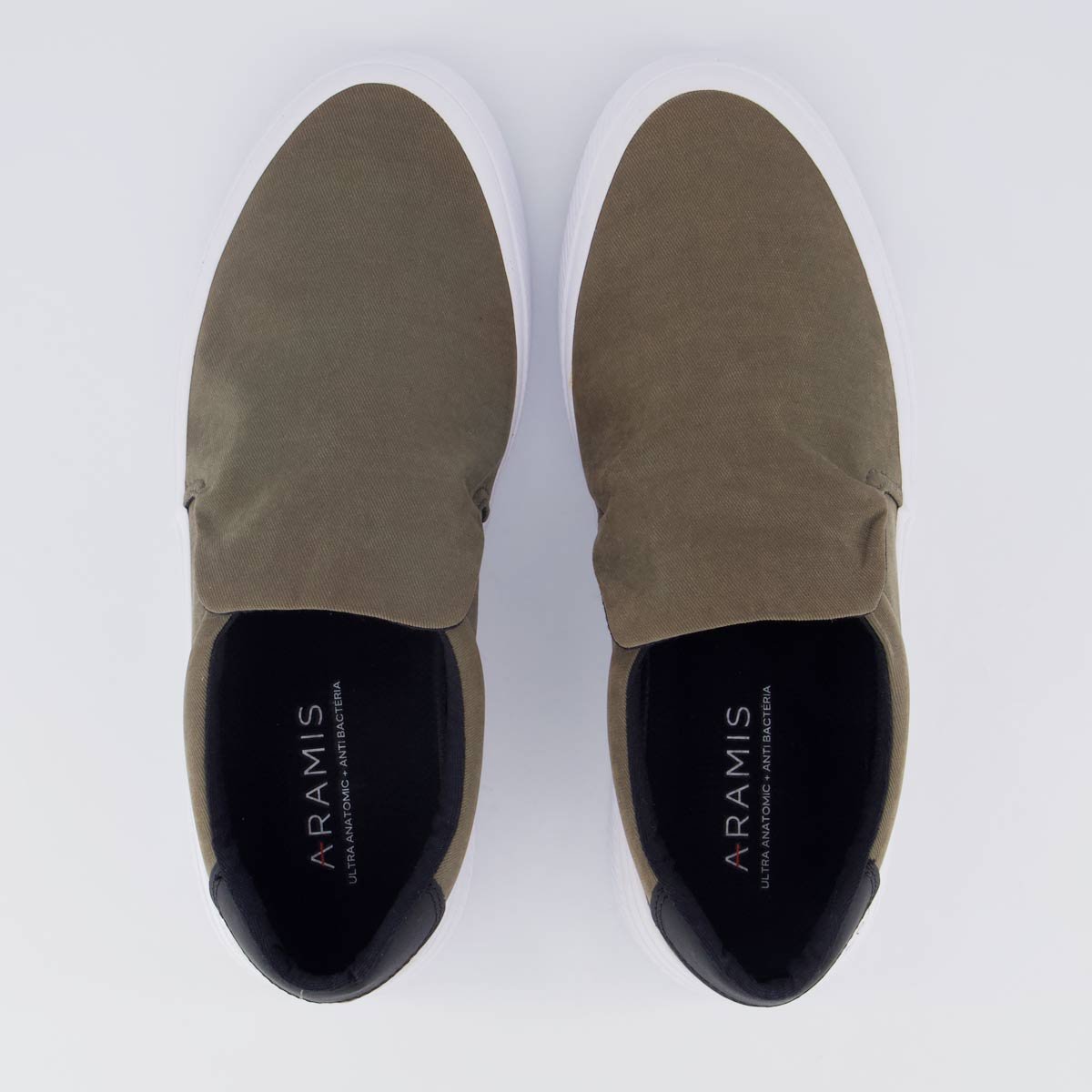 Tênis Aramis Daily Slip Canvas Verde e Branco Vesde Musgo 4