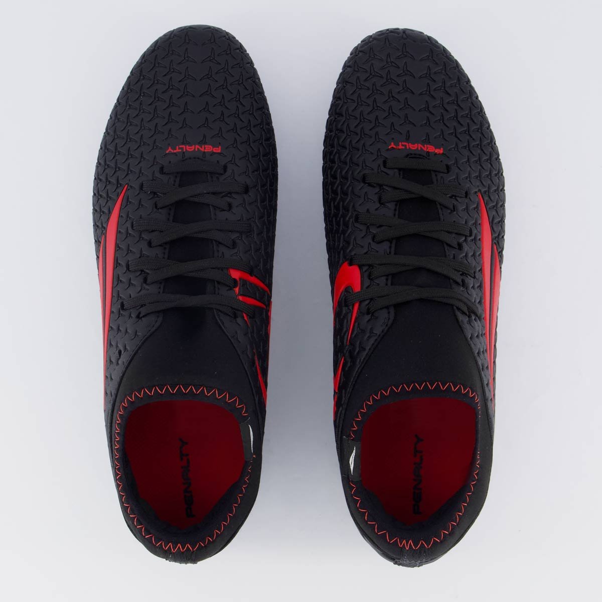 Chuteira Penalty S11 Locker XXI Campo Preta e Vermelha Preto 4