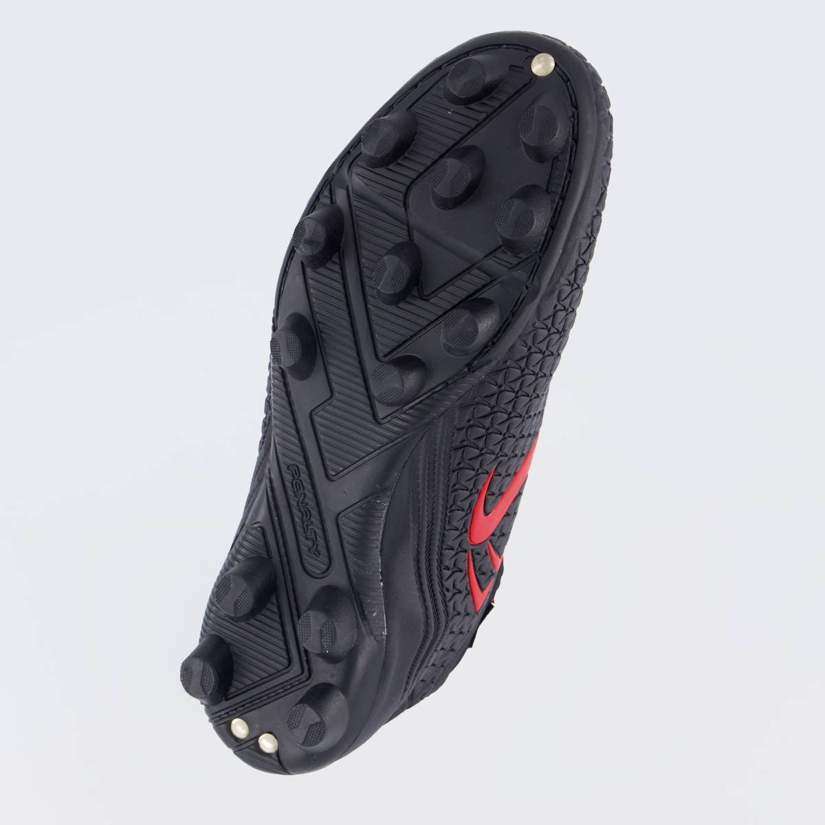 Chuteira Penalty S11 Locker XXI Campo Preta e Vermelha Preto 5