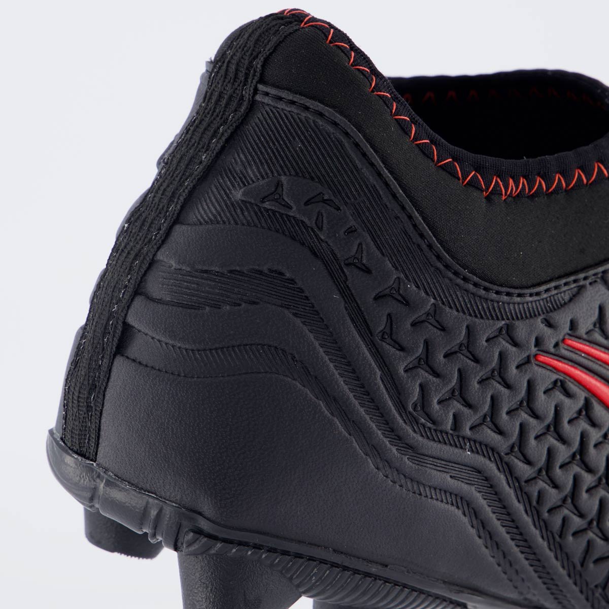 Chuteira Penalty S11 Locker XXI Campo Preta e Vermelha Preto 6