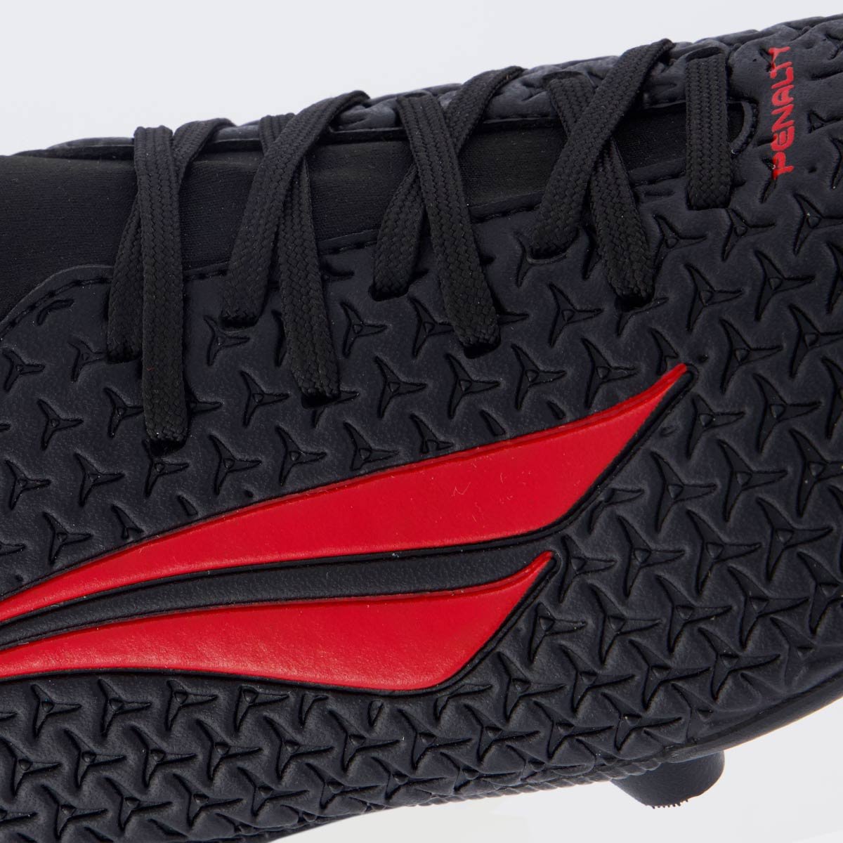 Chuteira Penalty S11 Locker XXI Campo Preta e Vermelha Preto 7