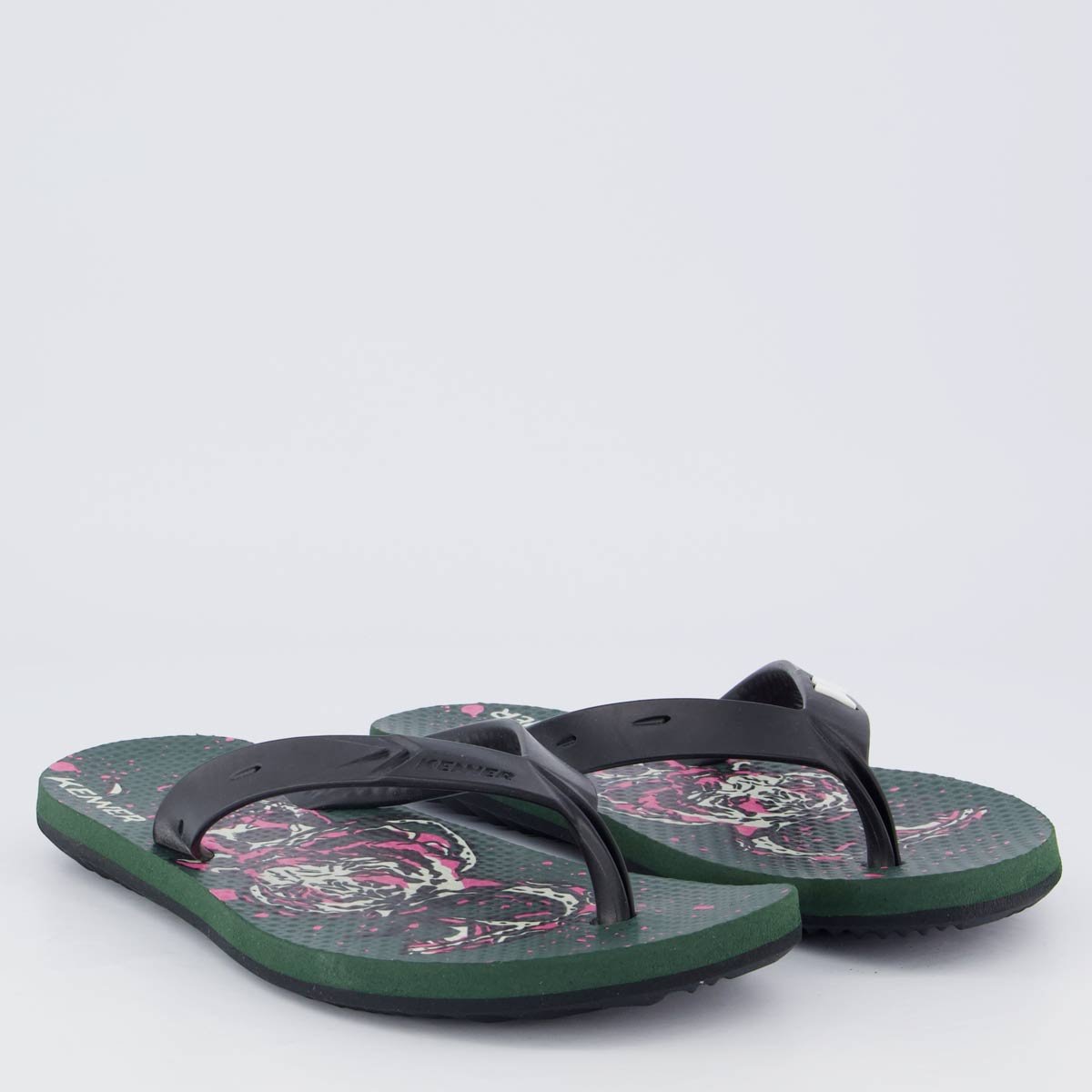 Chinelo Kenner Summer Old School Feminino Preto Preto 3