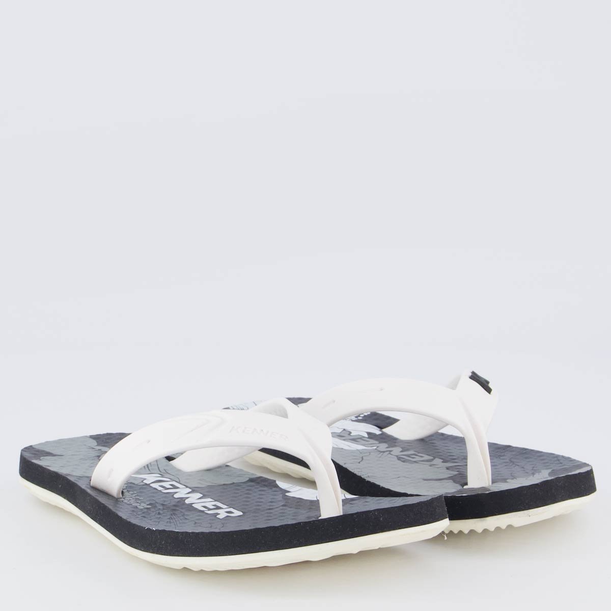 Chinelo Kenner Summer Hibiscos Juvenil Preto Preto 3