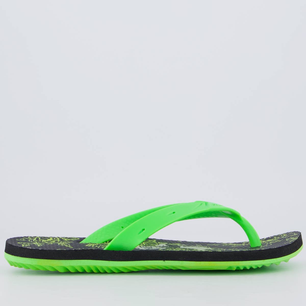 Chinelo Kenner Summer Skull Florido Preto e Verde Verde 2