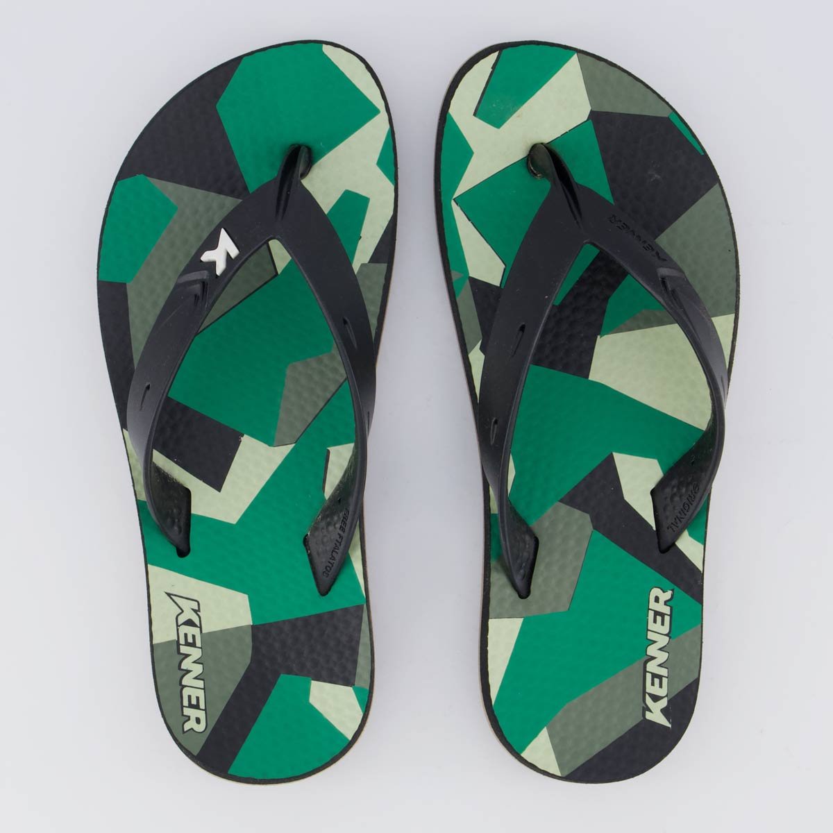 Chinelo Kenner Summer Cammo Feminino Preto e Verde