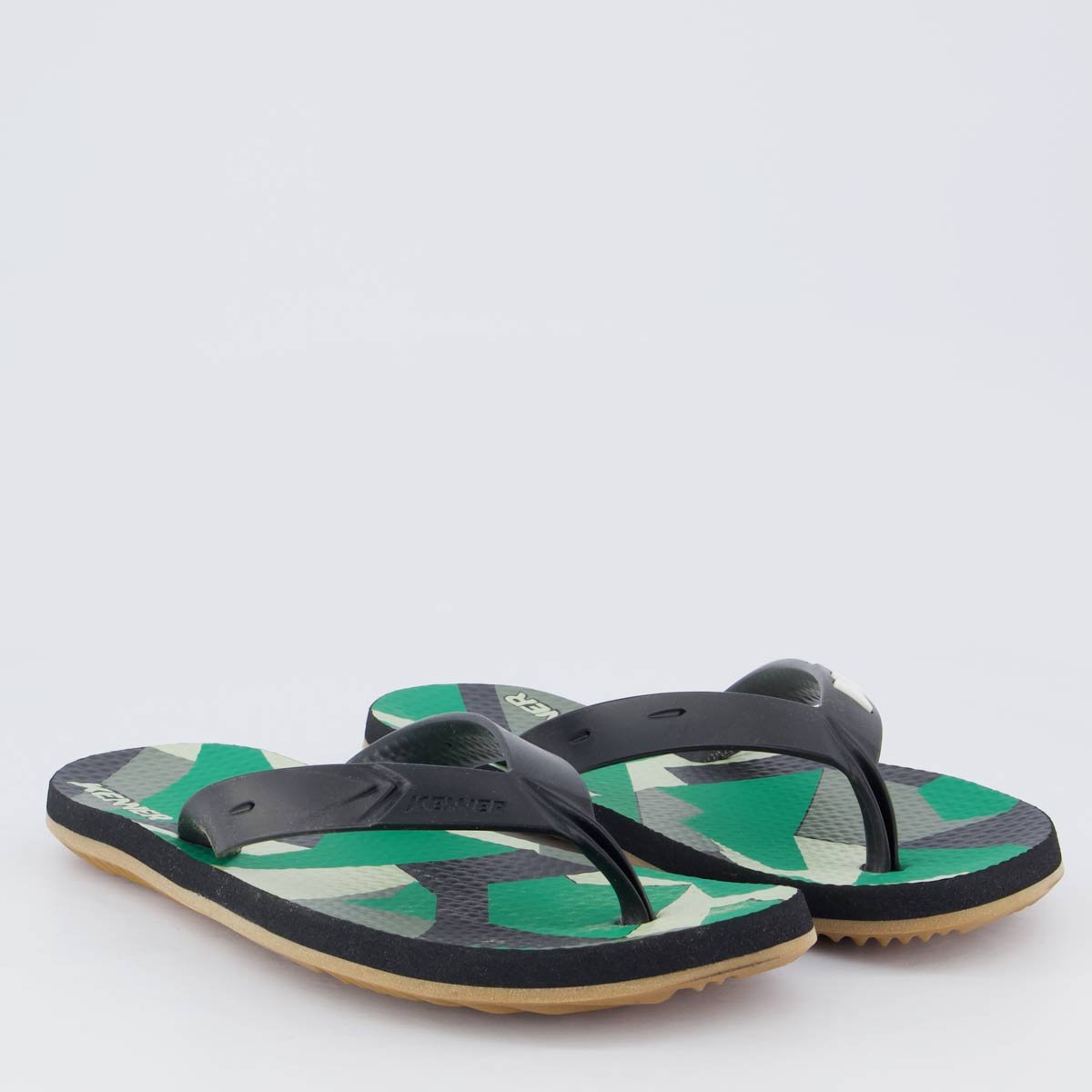 Chinelo Kenner Summer Cammo Feminino Preto e Verde Preto 3