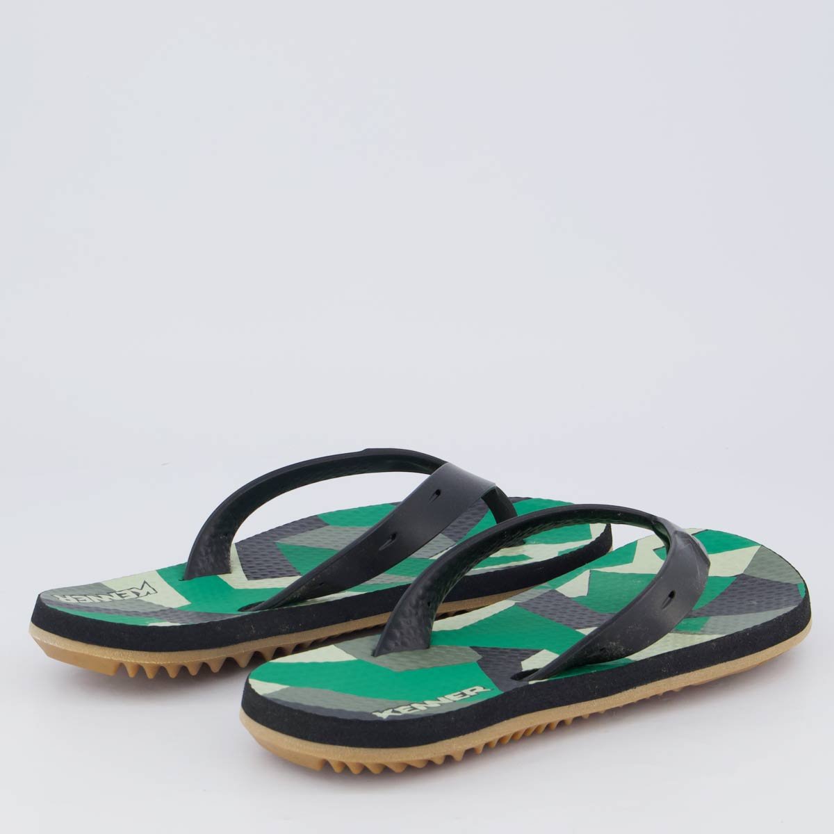 Chinelo Kenner Summer Cammo Feminino Preto e Verde Preto 4