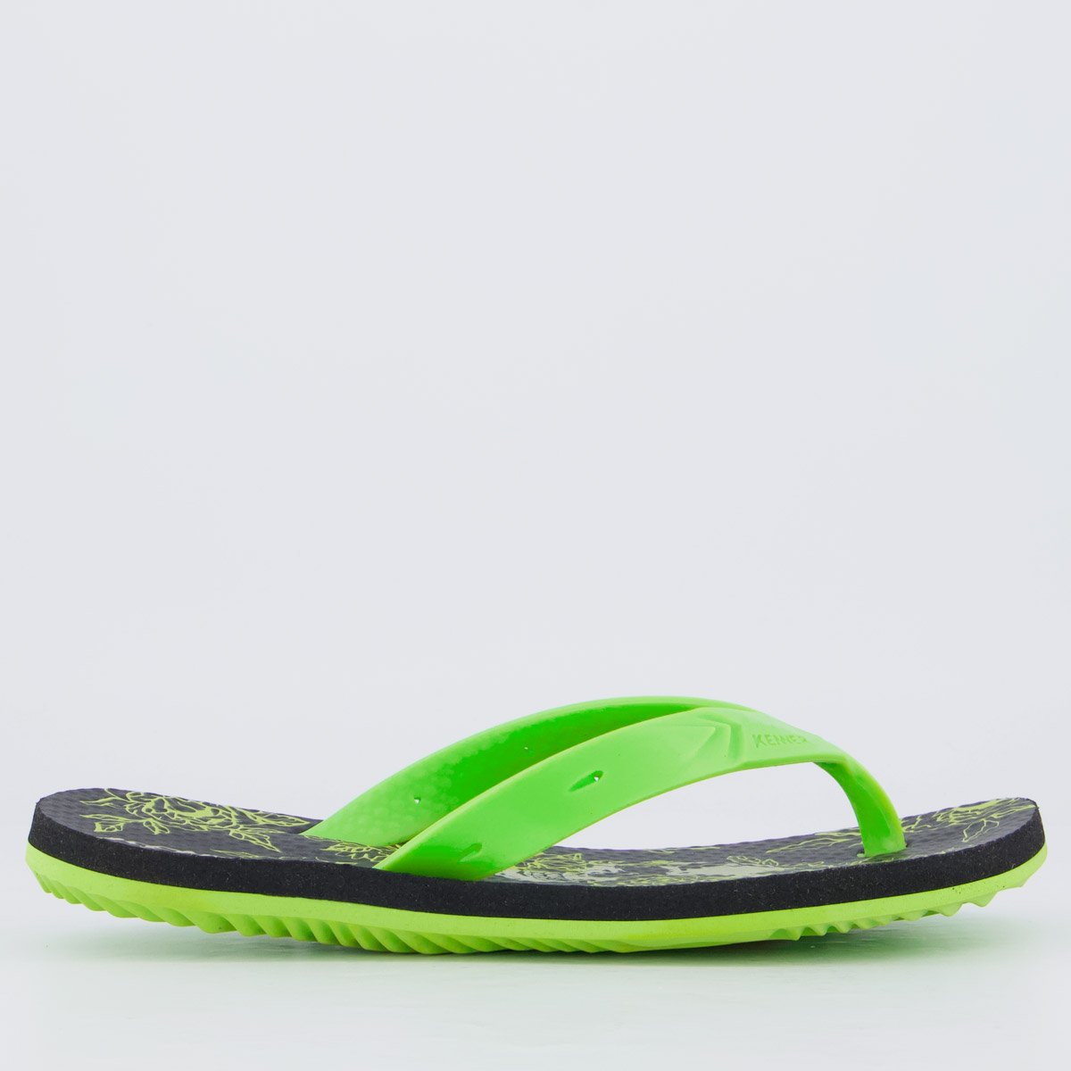 Chinelo Kenner Summer Skull Florido Feminino Preto e Verde Verde 2