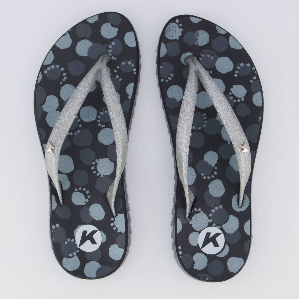 Chinelo Kenner Ibiza Polka Feminino Preto