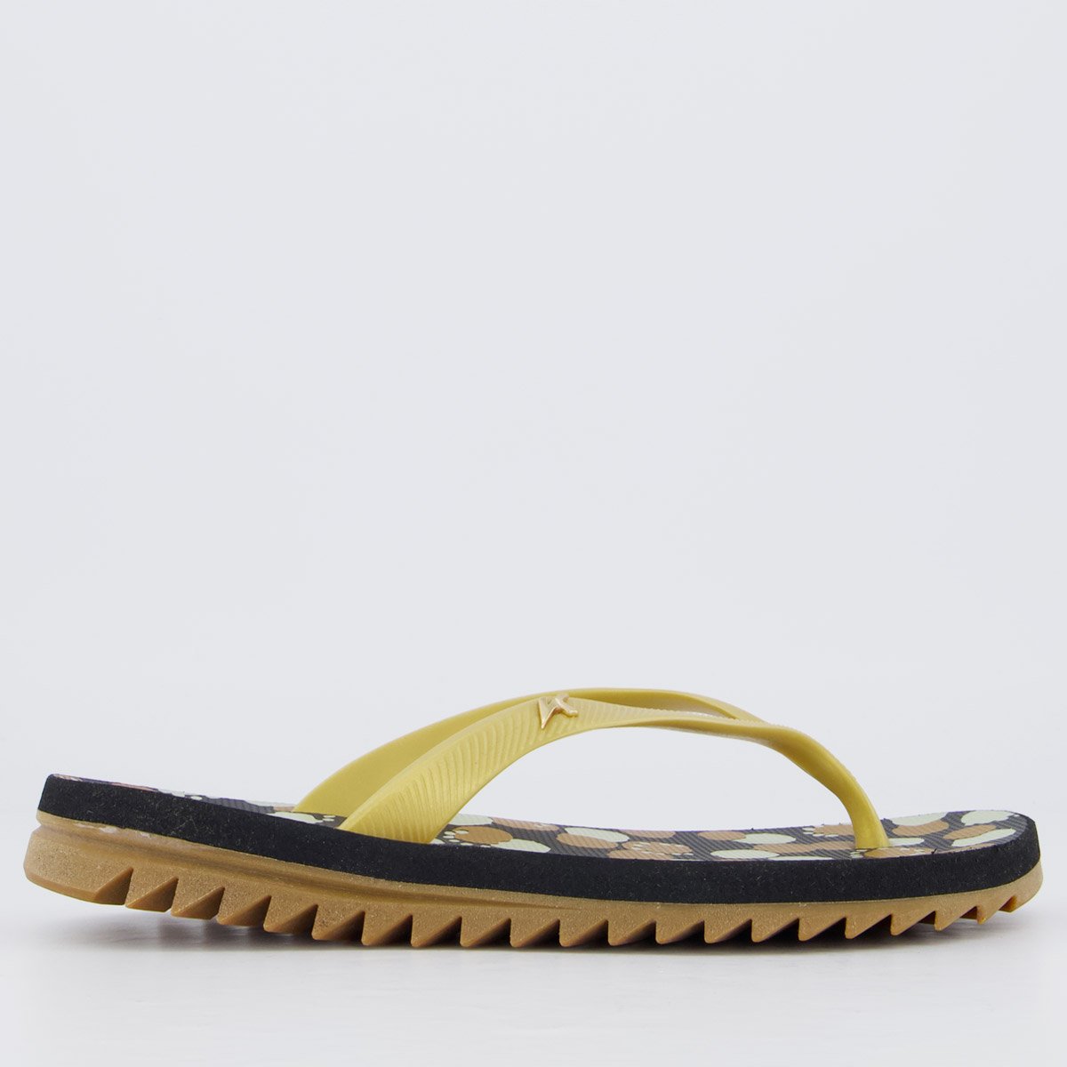 Chinelo Kenner Ibiza Polka Feminino Preto e Dourado Dourado 2