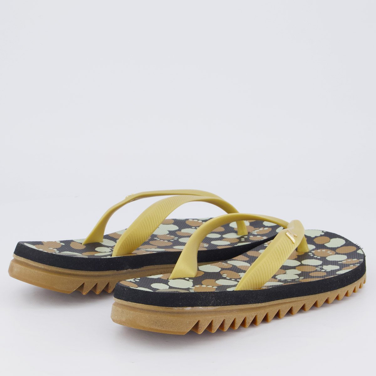 Chinelo Kenner Ibiza Polka Feminino Preto e Dourado Dourado 4