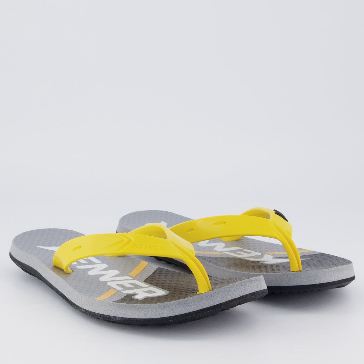 Chinelo Kenner Summer Line Feminino Cinza e Amarelo Amarelo 3