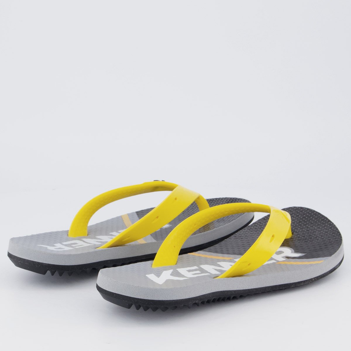 Chinelo Kenner Summer Line Feminino Cinza e Amarelo Amarelo 4