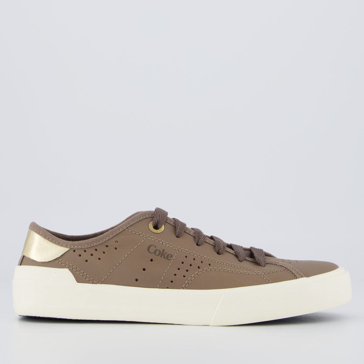 Tênis Coca Cola Fortune Leather Feminino Marrom