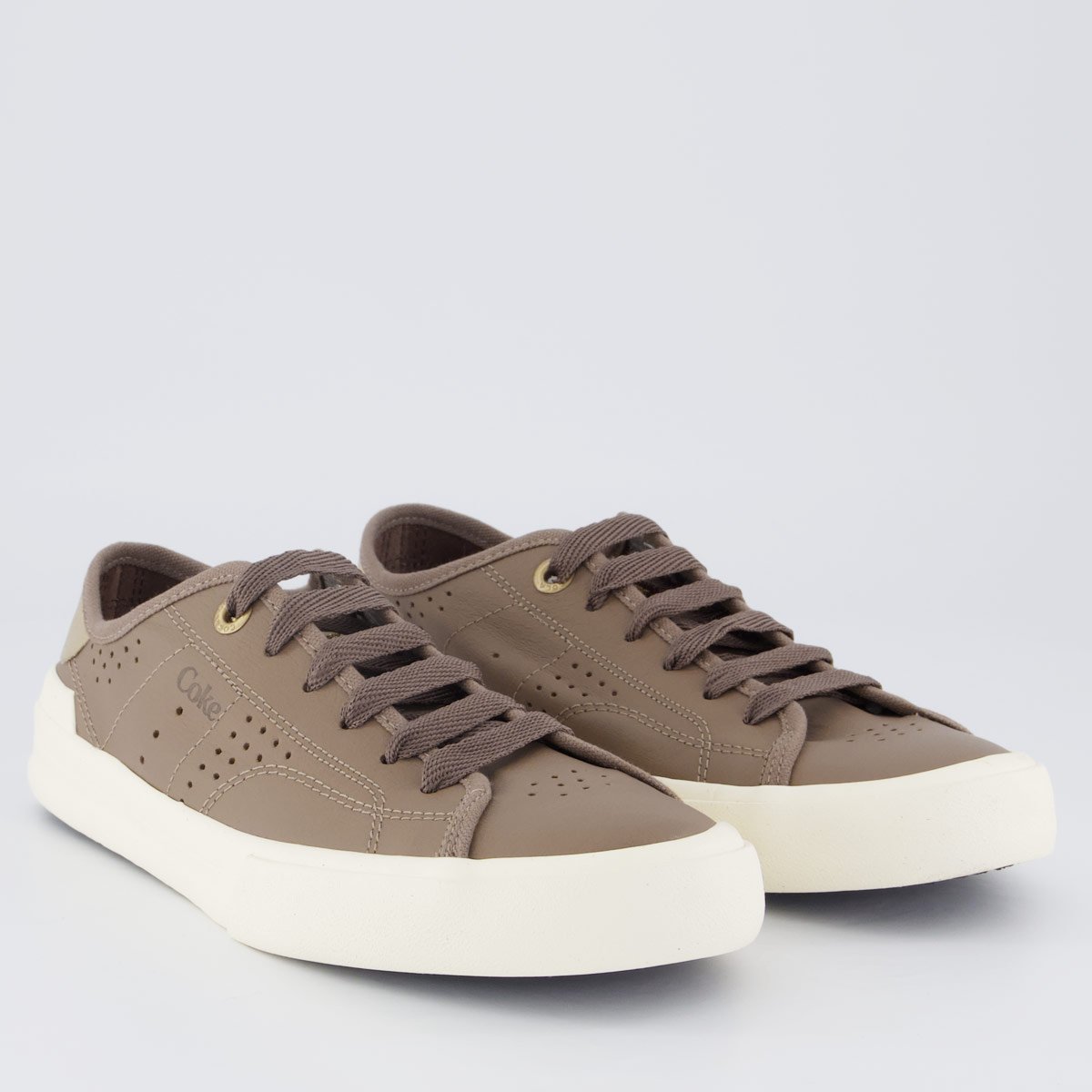 Tênis Coca Cola Fortune Leather Feminino Marrom Marrom 2