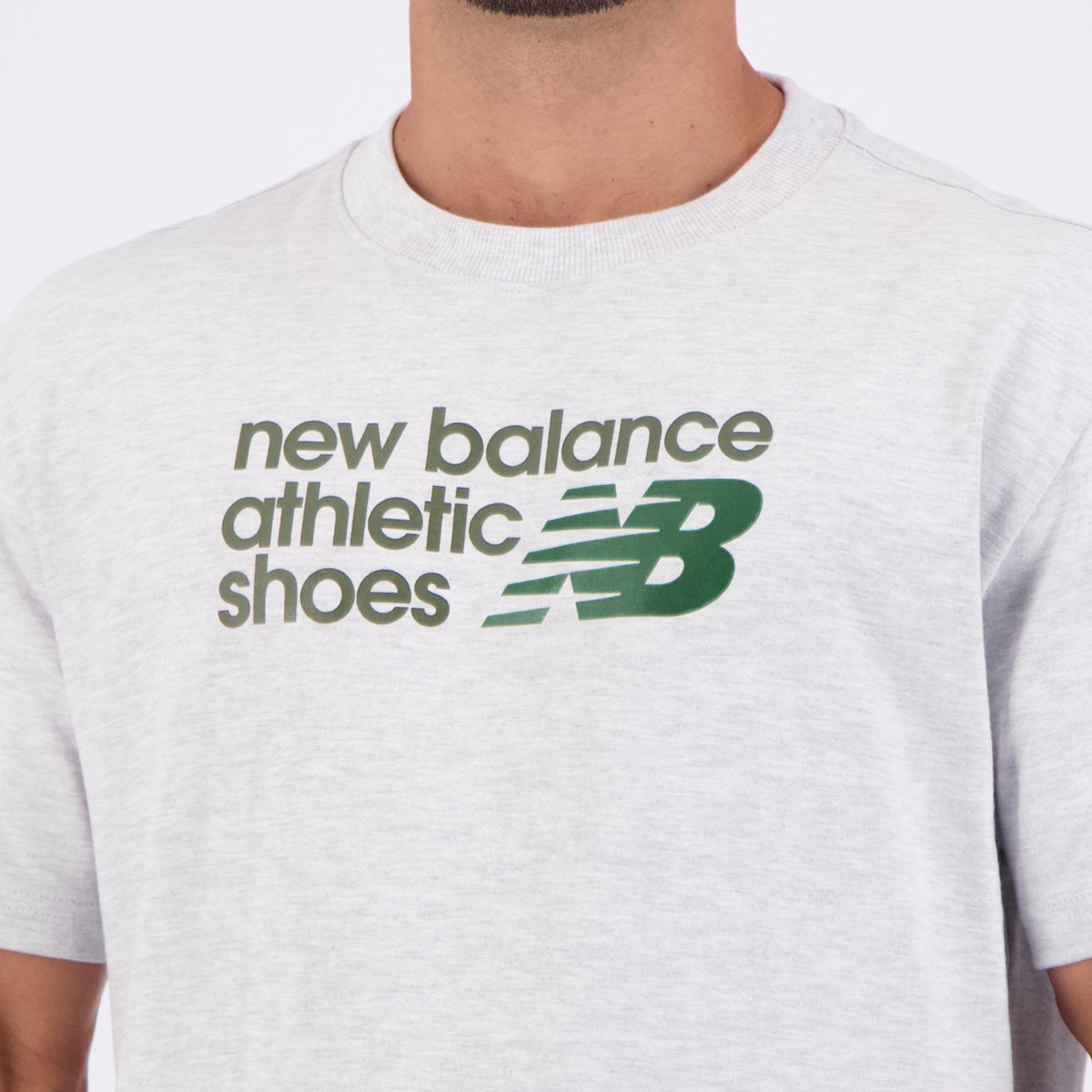 Camisa New Balance Athletics Relaxed Premium Chest Cinza Cinza 5