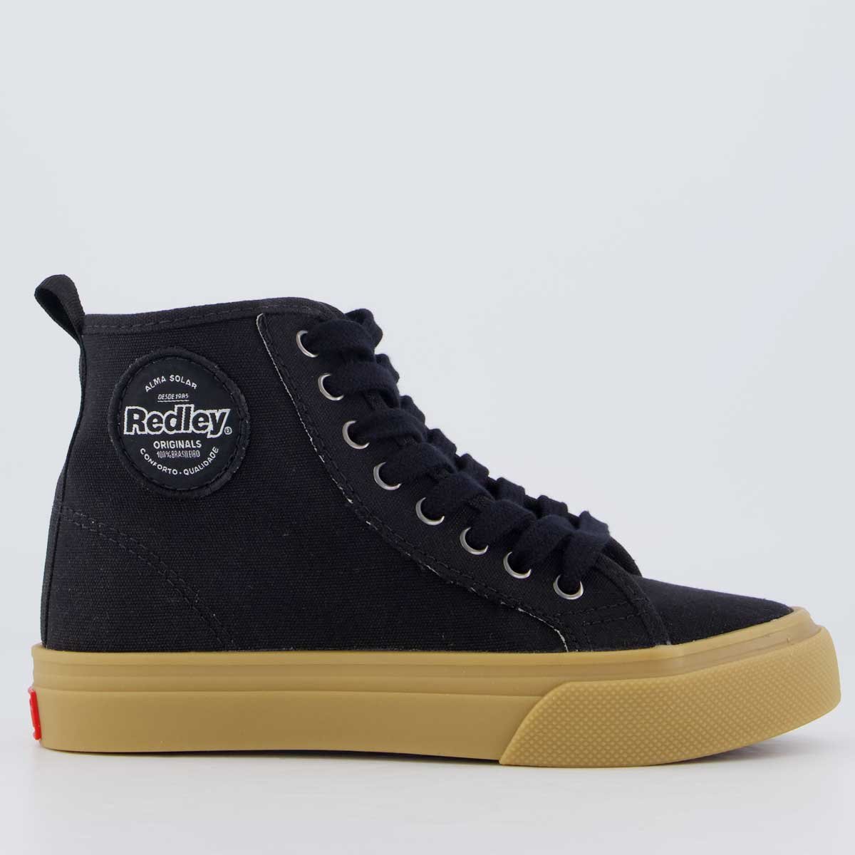 Tênis Redley High Látex Feminino Preto