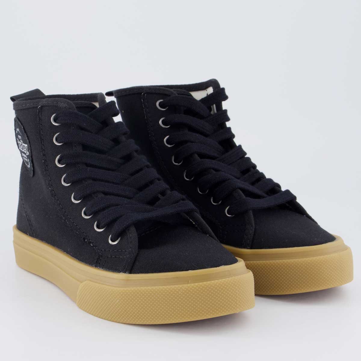 Tênis Redley High Látex Feminino Preto Preto 2